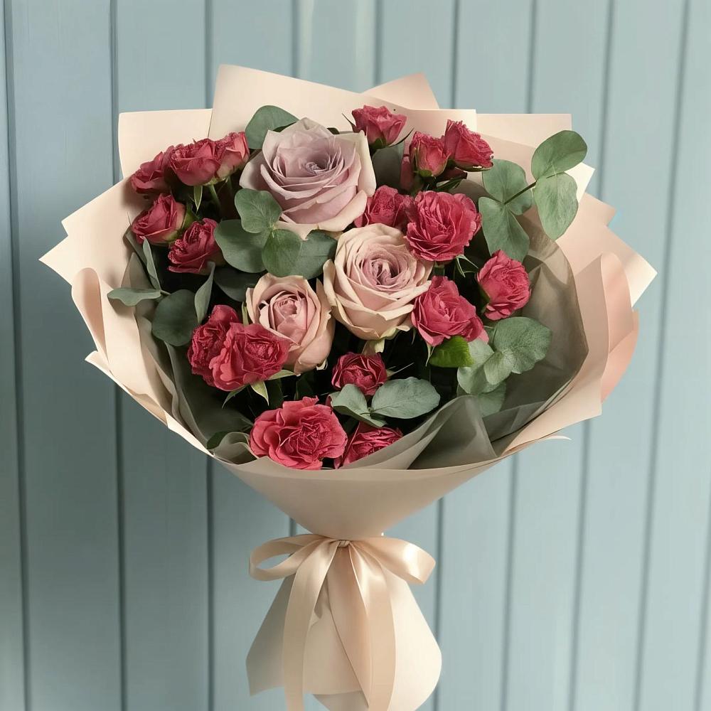 Букет цветов из: Гвоздики и Розы в Спорном