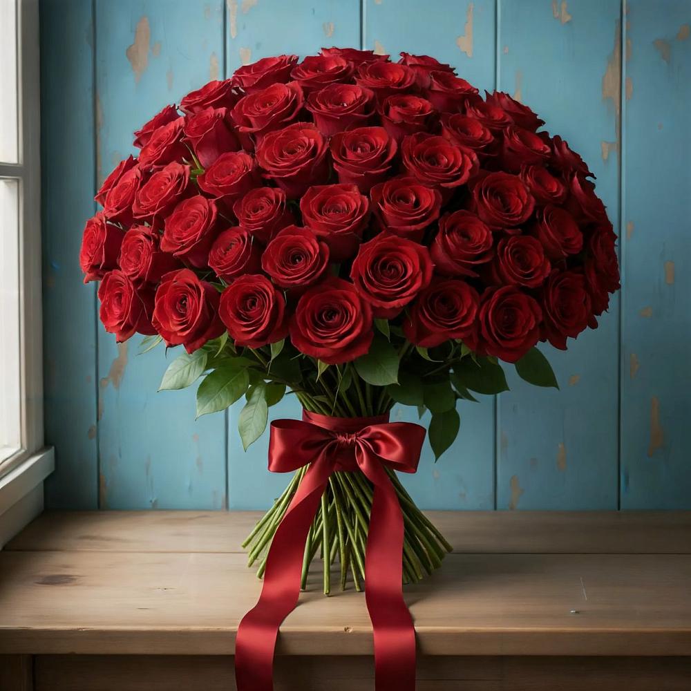 Букет Красные розы Блэк Меджик в Спорном