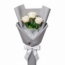 Букет 3 белые розы #REPLACE_PRED# Спорном