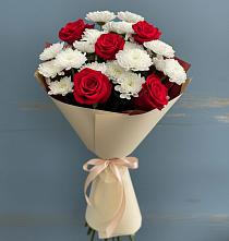 Букет цветов из:  Розы и Хризантемы в Спорном