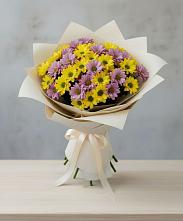 Букет цветов из:  Хризантемы #REPLACE_PRED# Спорном