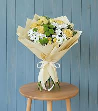 Букет цветов из:  Хризантемы и Розы #REPLACE_PRED# Спорном